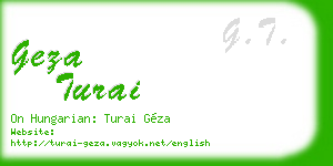 geza turai business card